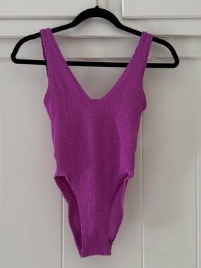 Bond-Eye -  Purple Scoop One-Piece Swimsuit